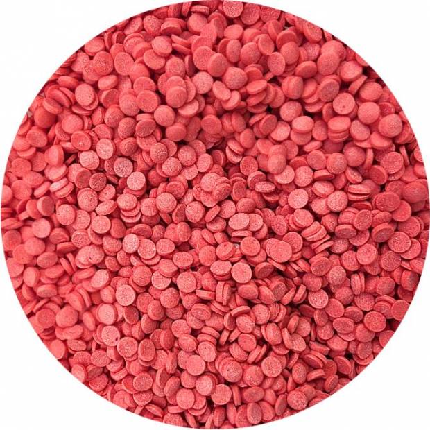 Cukrové dekorácie červené konfety 80g