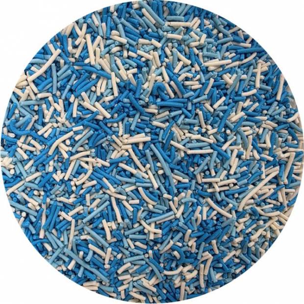 Cukrové zdobiace tyčinky modro-biela zmes 80g