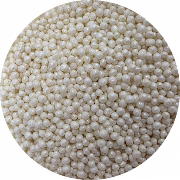 Perly z cukrovej ryže biele perly 3-4mm 80g