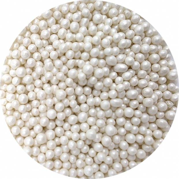 Perly z cukrovej ryže biele perly 5 mm 80 g