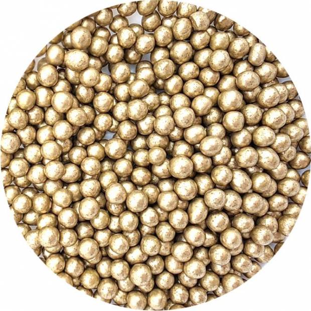 Perly z cukrovej ryže zlaté 7mm 80g