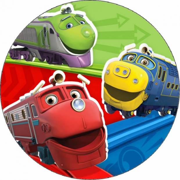Jedlý papier chuggington - veselé vláčiky 19,5 cm