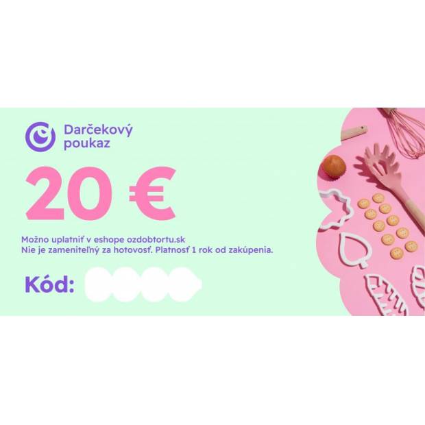 Darčekový poukaz v hodnote 20EUR do e-shopu