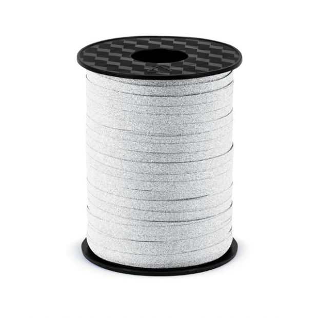 Stužka lesklá strieborná 5 mm/225 m