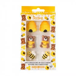 Cukrová dekorace med 6 ks