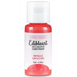 Metalická tekutá farba 15 ml Circus Red