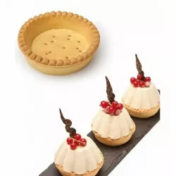 Linecký světlý košíček na tartaletky 7,4 cm (8 ks)