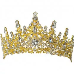 Nejedlá dekorácia kovová Koruna zlatá