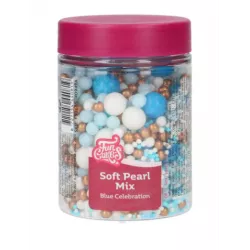 Cukrové zdobenie perly - modrá oslava 80 g