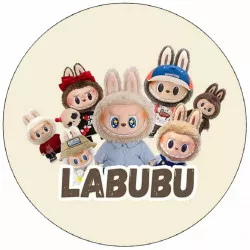 Jedlý papier na vystrihnutie Labubu 19,5 cm