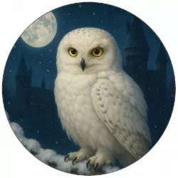 Jedlý papier Sova Hedvika v zime Harry Potter 19,5 cm