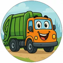 Jedlý papier popolárne auto kreslené 19,5 cm