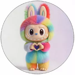 Jedlý papier dúhový Labubu 19,5 cm