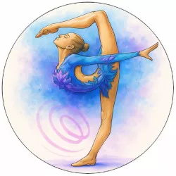 Jedlý papier gymnastka farba 19,5 cm