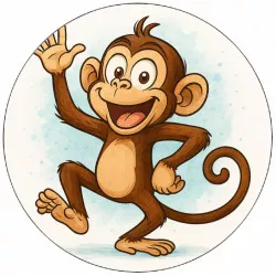 Jedlý papier opice 19,5 cm