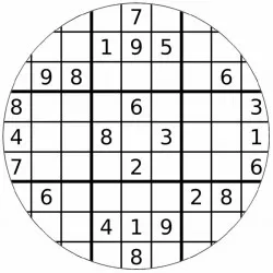 Jedlý papier sudoku 19,5 cm
