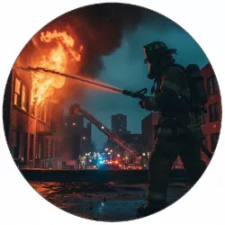 Jedlý papier hasič v noci 19,5 cm