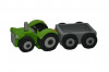 Traktor s návěsem zelený nejedlá cukrová dekorace 17x6cm