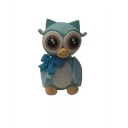 Modrá sova nejedlá cukrová dekorace 11 cm