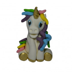 Jednorožec nejedlá cukrová dekorace 9x6 cm