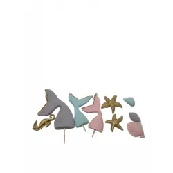 Mořská panna zápich nejedlá cukrová dekorace 12 cm