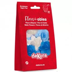 Jedlé květy - modré a biele 8 ks