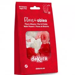 Jedlé kvety - biele, ružové a červené 8 ks