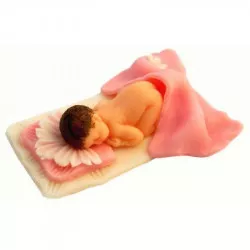 Bábika z modelovacej hmoty dievčatko 10x5 cm