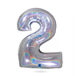 Nafukovací balónek číslo 2 hologram102 cm