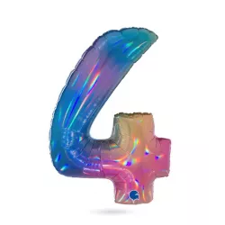 Nafukovací balónek číslo 4 dúhový 102 cm