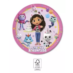 Papírové talíre Gábinej zázračnej domček 19,5 cm 8 ks