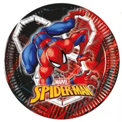 Papírové taniery Spiderman 19,5 cm 8 ks