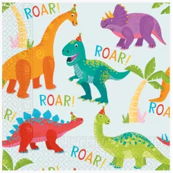 Papírové servítky dinosaury 33x33 cm 20 ks