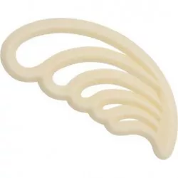 Čokoládová dekorácia Feathers pierko biela 5,4 cm (20 ks)