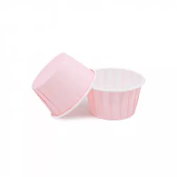 Košíčky na muffiny svetloružové s pevným okrajom 50x39 mm 100 ks