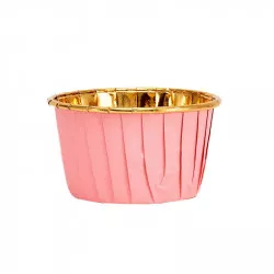 Muffinové košíčky ružové s pevným okrajom 50x39mm 50ks
