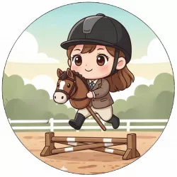 Jedlý papier Hobbyhorse skáše cez prekážku kreslené 19,5 cm