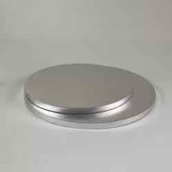 Dortová podložka 25cm stříbrná 12mm - Cakesicq