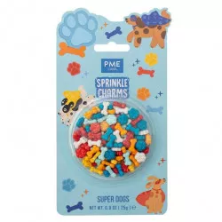 Cukrové zdobenie tlapky a kosti 6x12mm, 25g