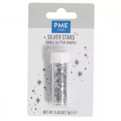 Jedlé konfety strieborné hviezdičky 1 g