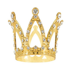 Zlatá korunka so striebornými kryštálmi, priemer 3 cm