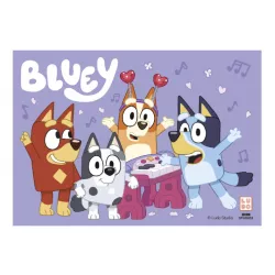 Fondánový papier na tortu s motívom Bluey a Bingo, veľkosť 14,8 × 21 cm (A5)