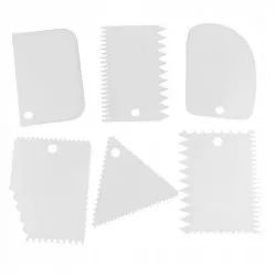 Sada 6 plastových škrabiek