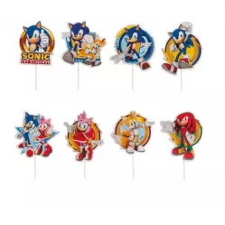 Papierový zápich na muffin s motívom Sonic