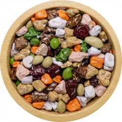 Čokoládové kamínky v farebnej kruste (70 g)