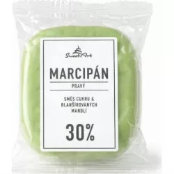 SweetArt Pravý marcipán svetlozelený 30 % mandlí (150 g)