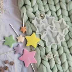 Silikónová forma na lízanky v tvare hviezdičiek