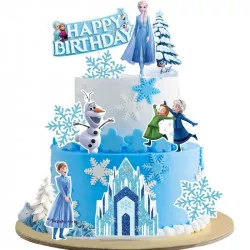 Zápich na tortu „Happy Birthday Elsa“, 10 ks