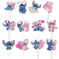 Zápich do torty/muffinov Stitch, 12 ks