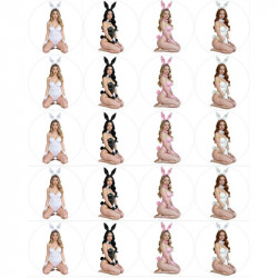 Jedlý papier na muffiny – veľkonočné zajace (A4) - dámske